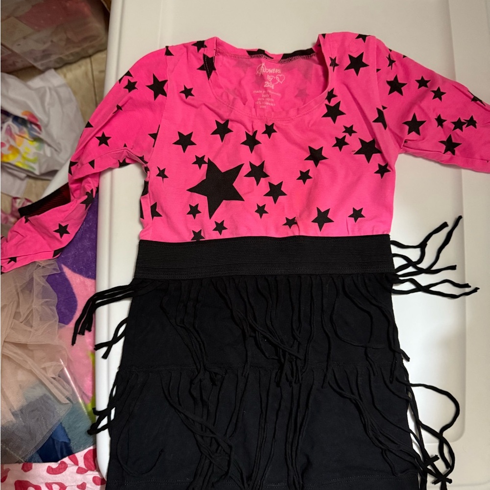 Flowers by Zoe Pink and Black Star Dress